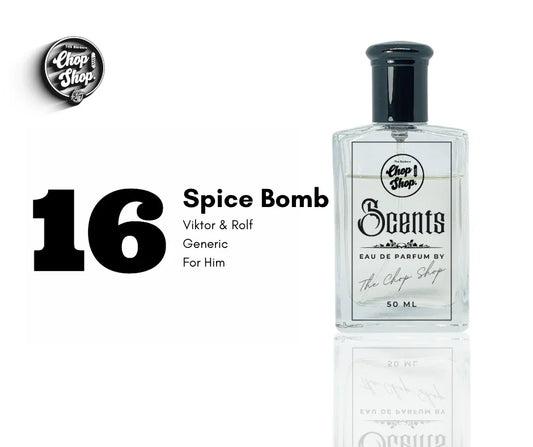 16. Spice Bomb 50ml (Him) - The Chop Shop Scents